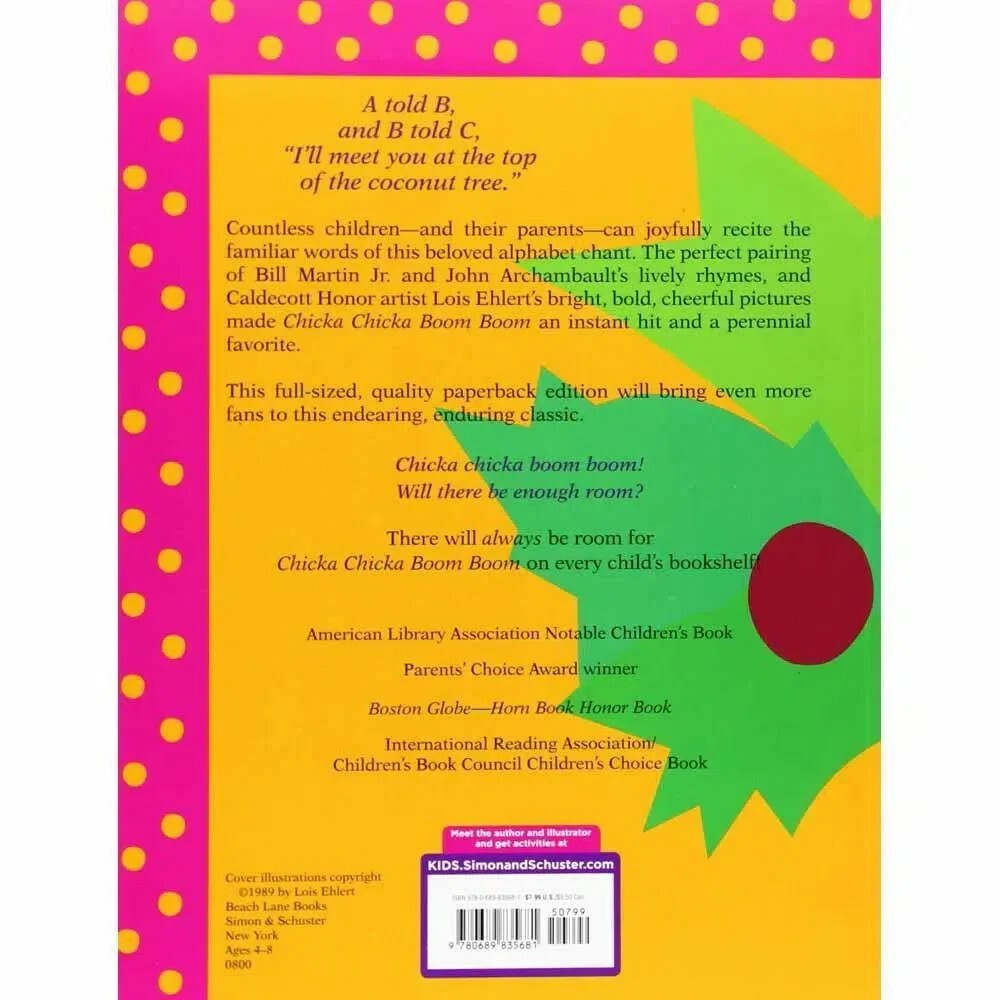 Chicka Chicka Boom Boom Paperback – Picture Book by Bill Martin Jr.