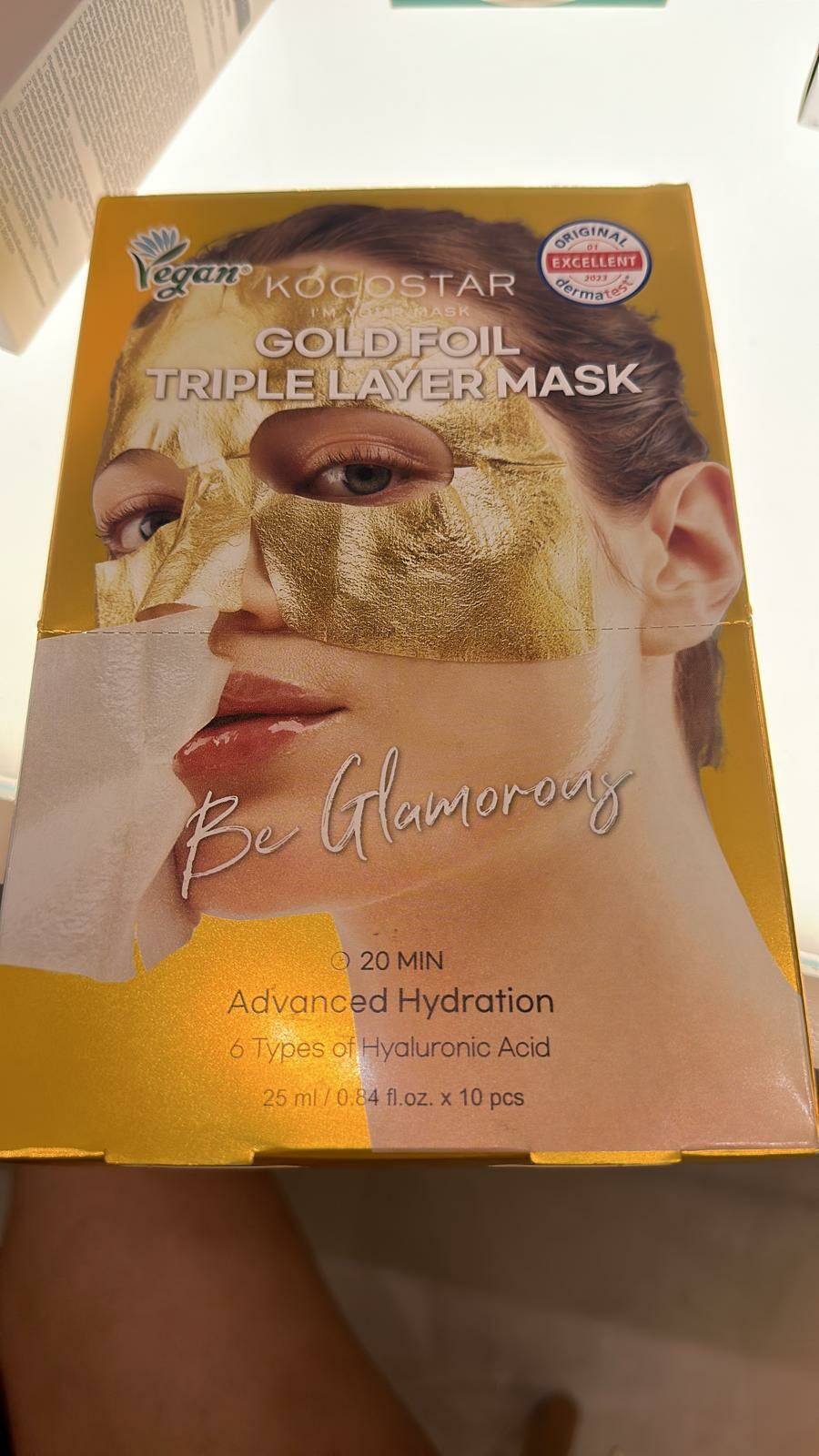 UA11 韓國🇰🇷製造(可可星）金箔蒸氣面膜升級版一盒10片 直播價$199