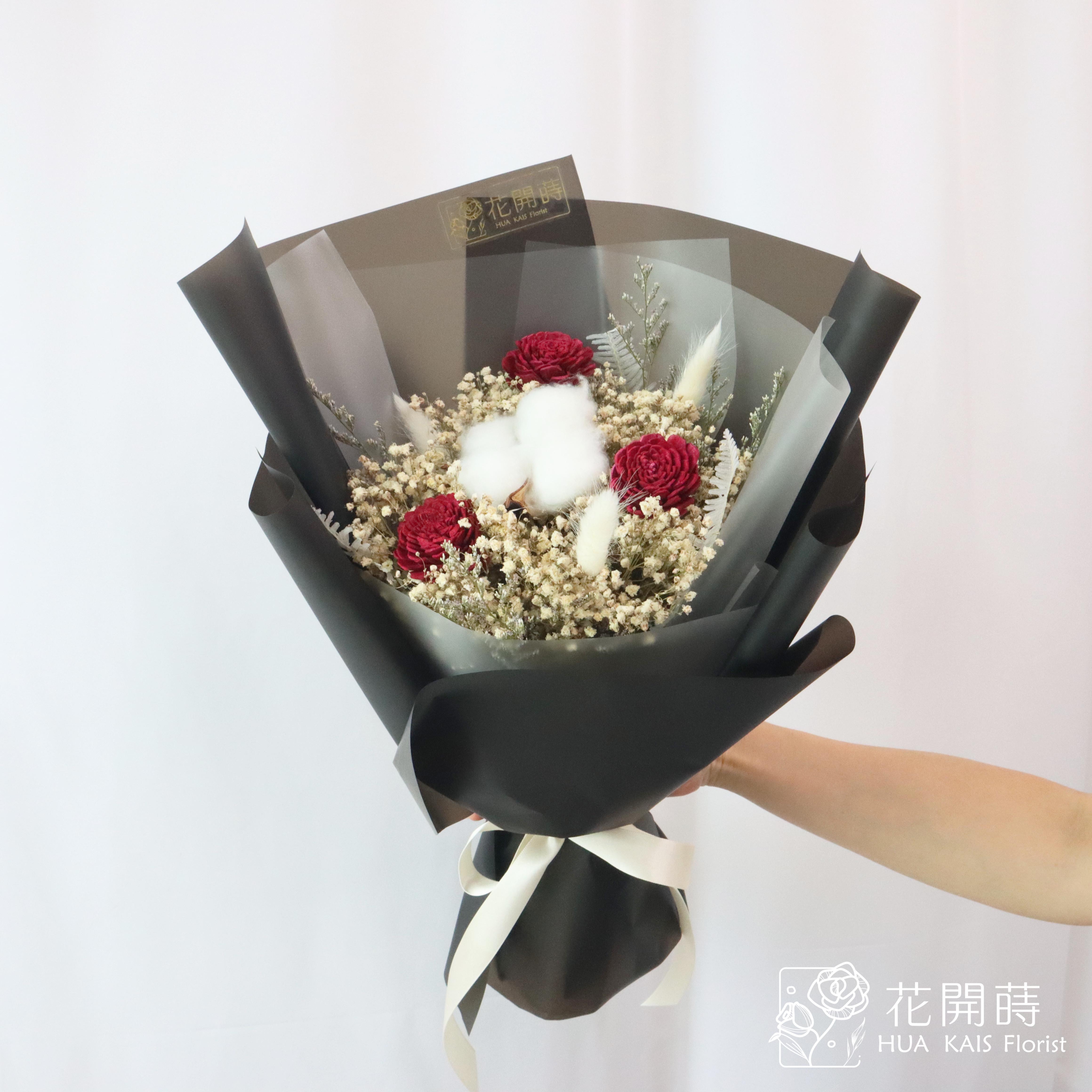 乾燥花束|經典紅白|告白花束|情人節花束|畢業花束|永生花|儀式感