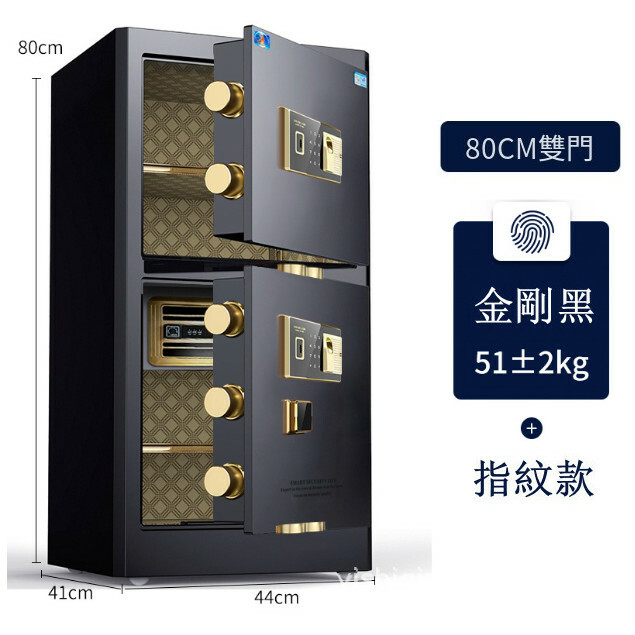 Hot-recommended wallet expert [Tiger Card Wan] Model 80 [Two Door Model] - Fingerprint Model - Black