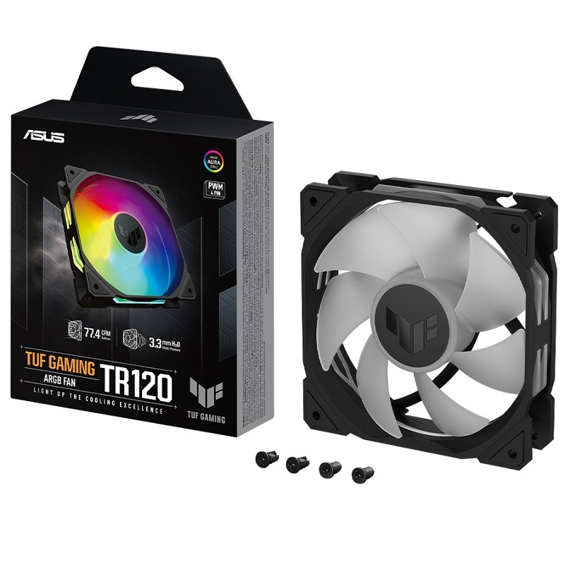 米特3C數位–ASUS 華碩 TUF GAMING TR120 FAN ARGB風扇 3入組/90DA0090-B00020 單入組/90DA0090-B00000