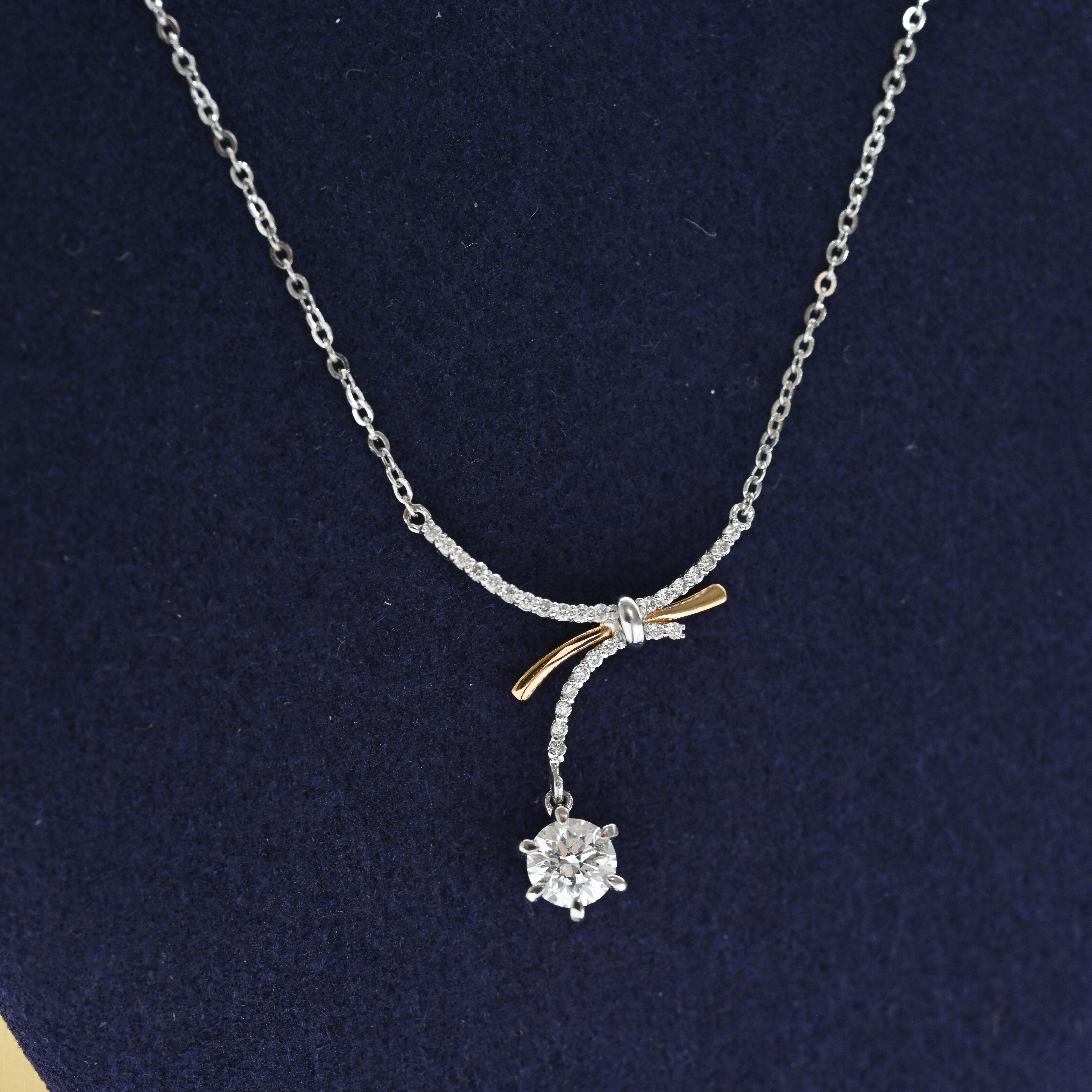 18K Two Tone Diamond Necklace