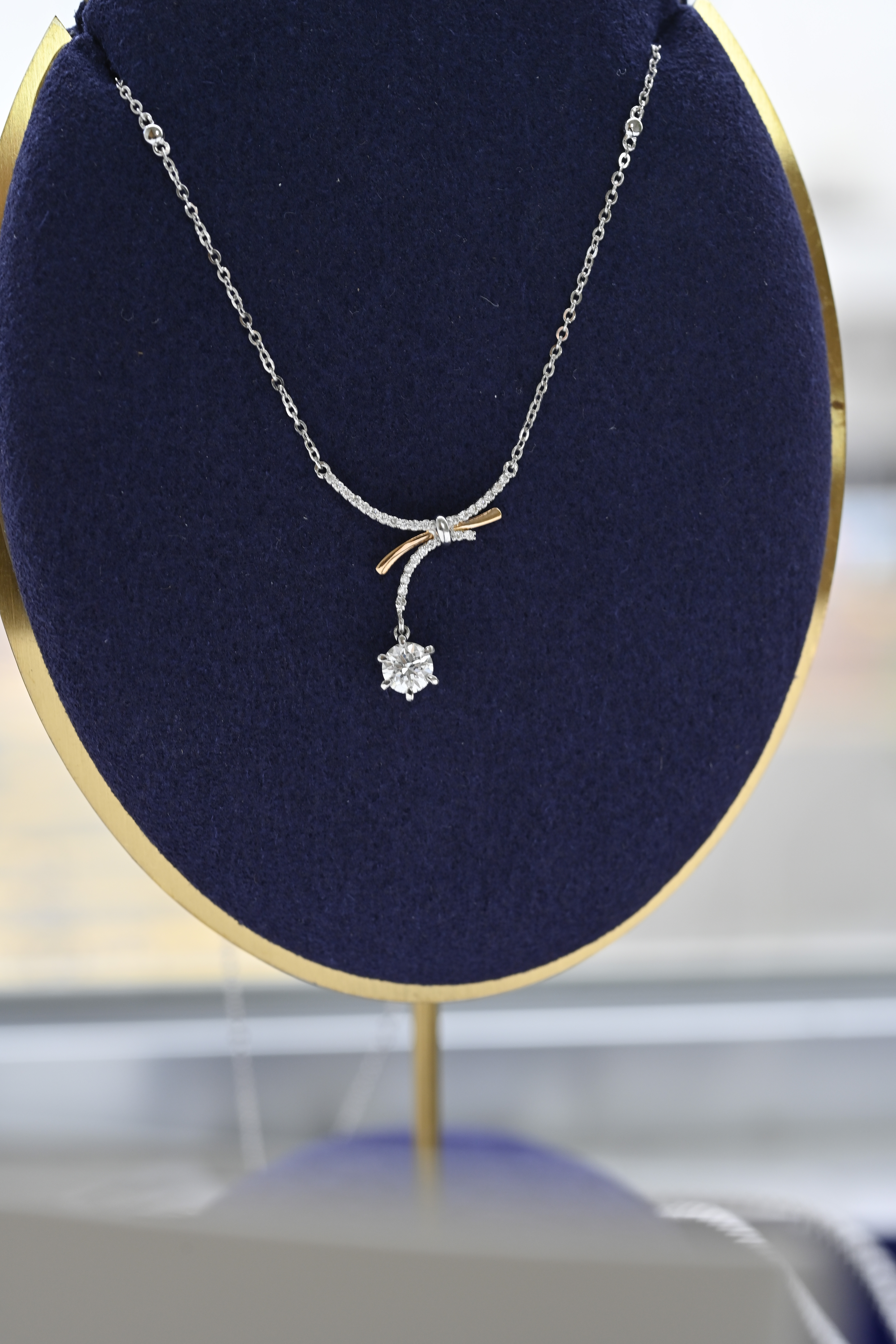 18K Two Tone Diamond Necklace