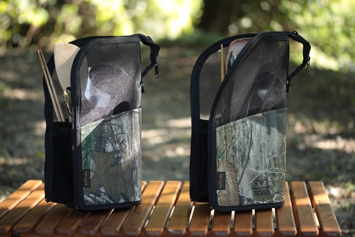 Sotolabo Dry mesh Kitchen Tool case REALTREE®戶外餐具直立式瀝水收納袋 小