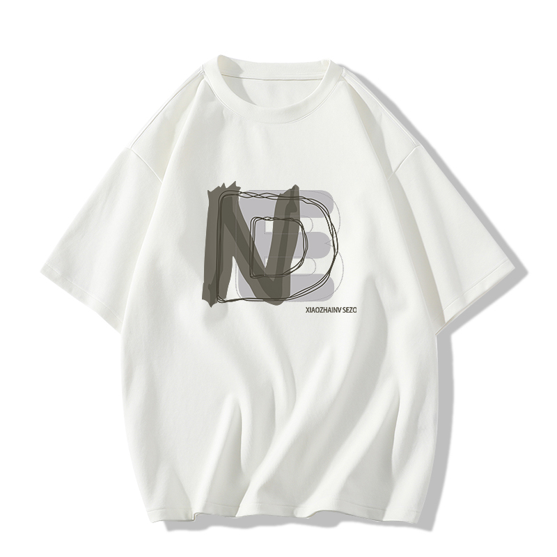 Casual short-sleeved T-shirt (XS-2XL white [260g cotton high-quality version]) [Please contact customer service to confirm the shipping size after placing an order]