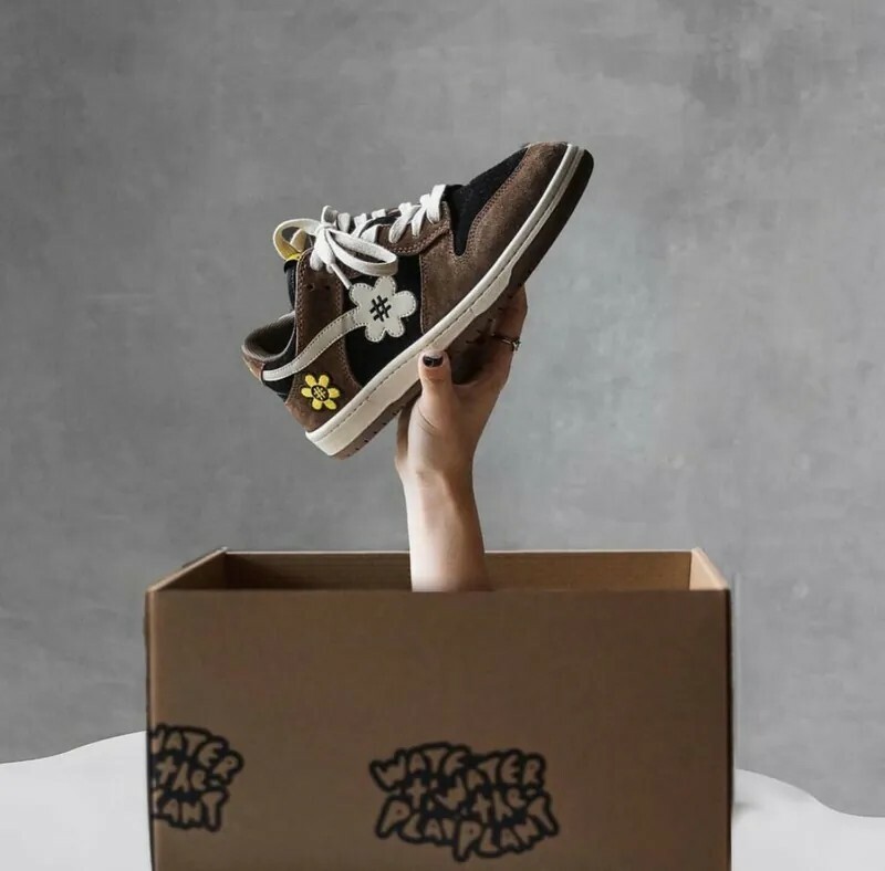 WATER THE PLANT "TRUFFLE" WTP 摩卡棕 刺繡 小花鞋 日本 小倒勾