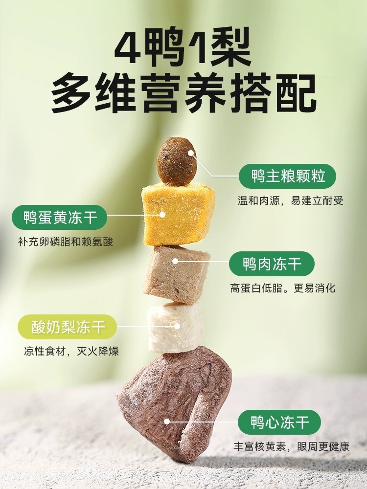 PARTNER 帕特全价全期 冻干五拼-鸭肉梨配方 1.5kg