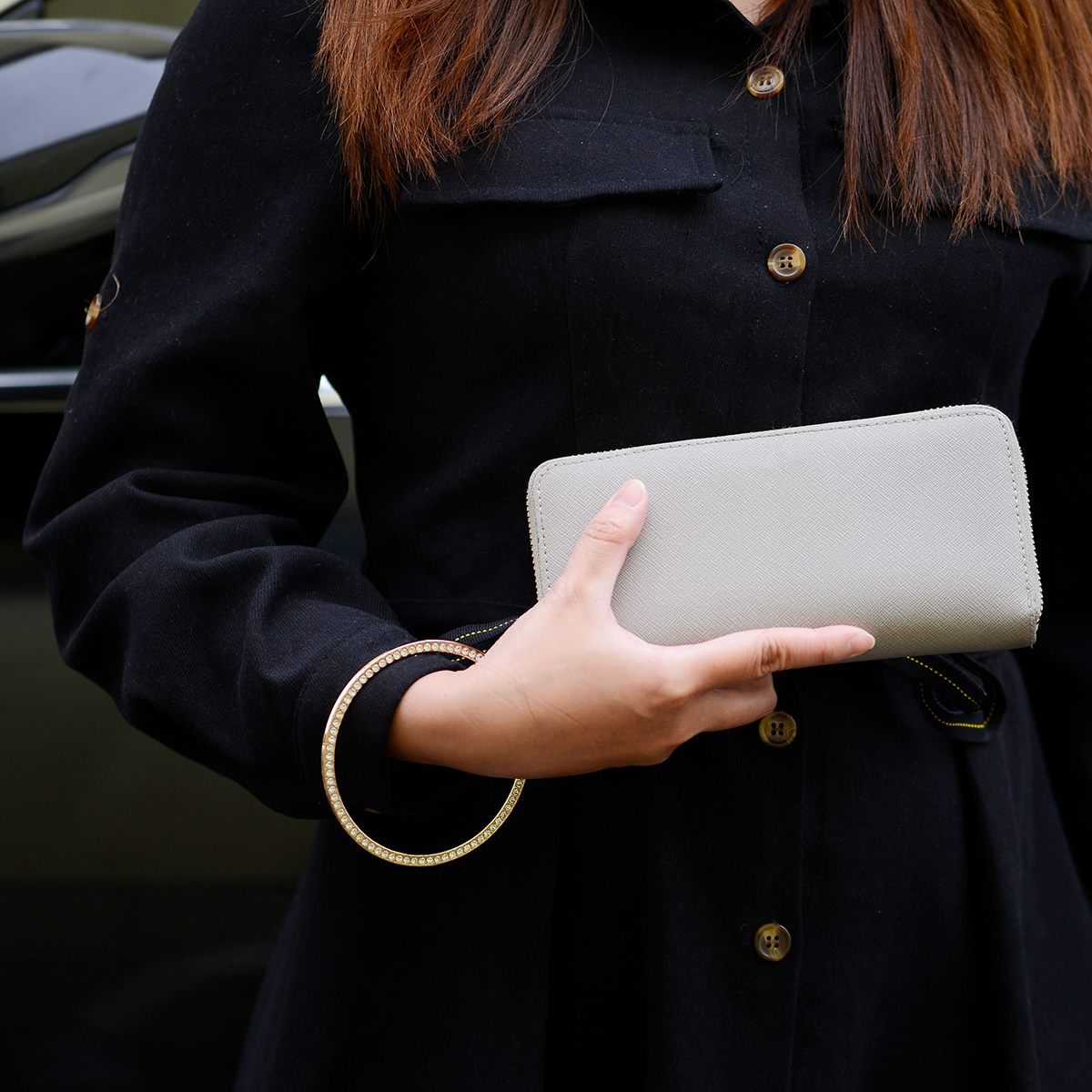 鑲鑽圓形提把(有3色)