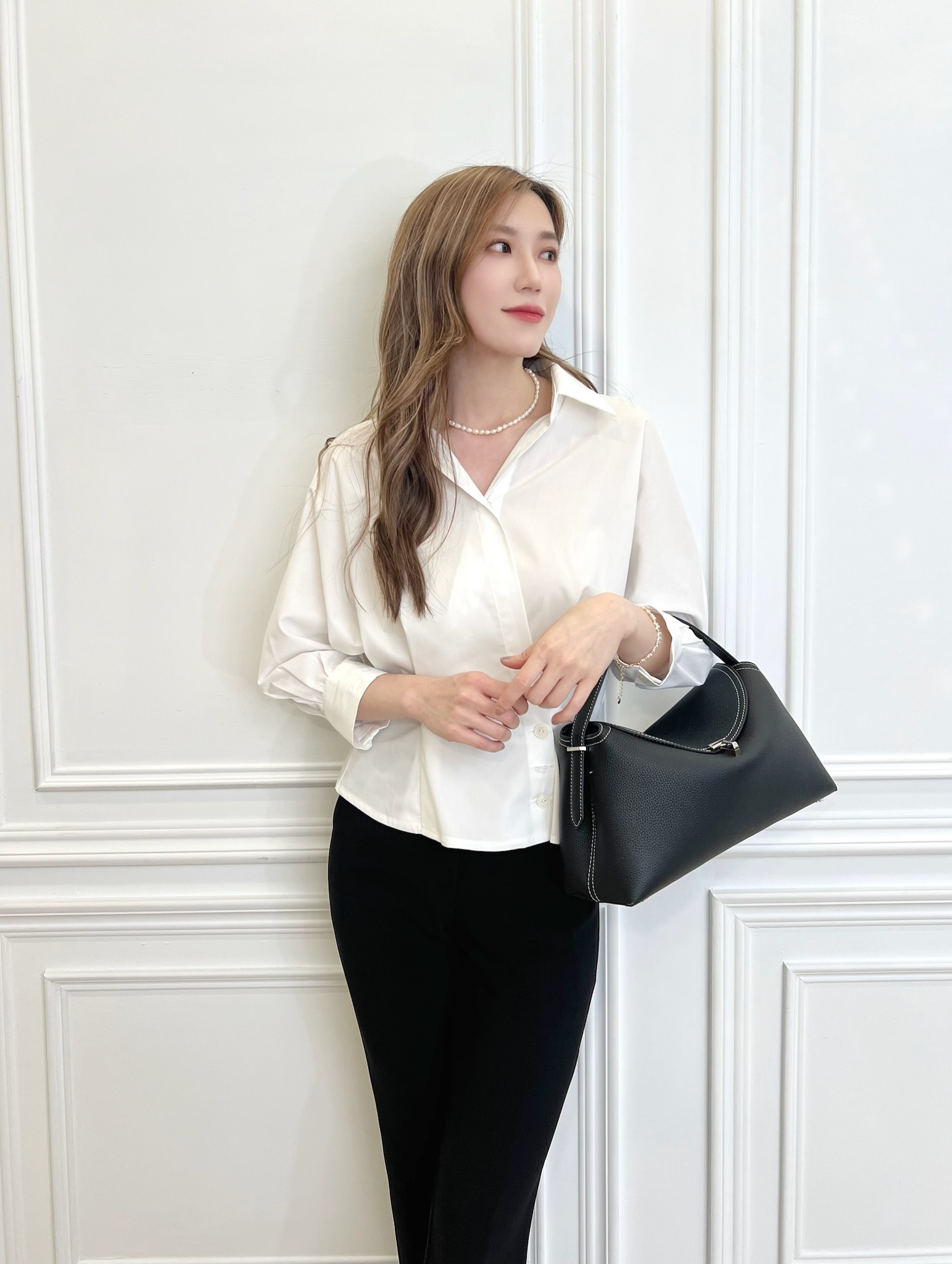 側三釦七分袖襯衫