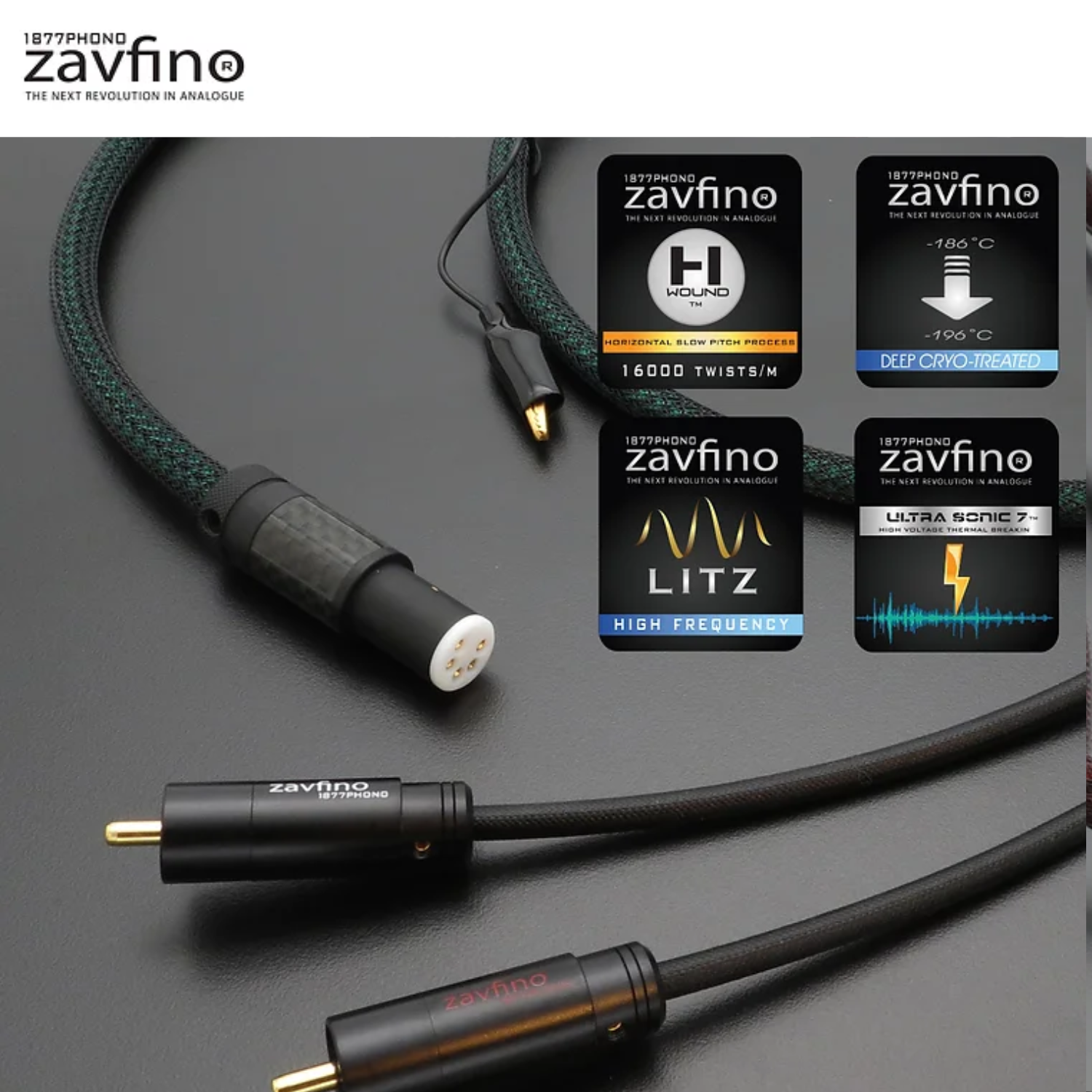 Zavfino Highlands MKII 唱臂訊號線 (1.5m)