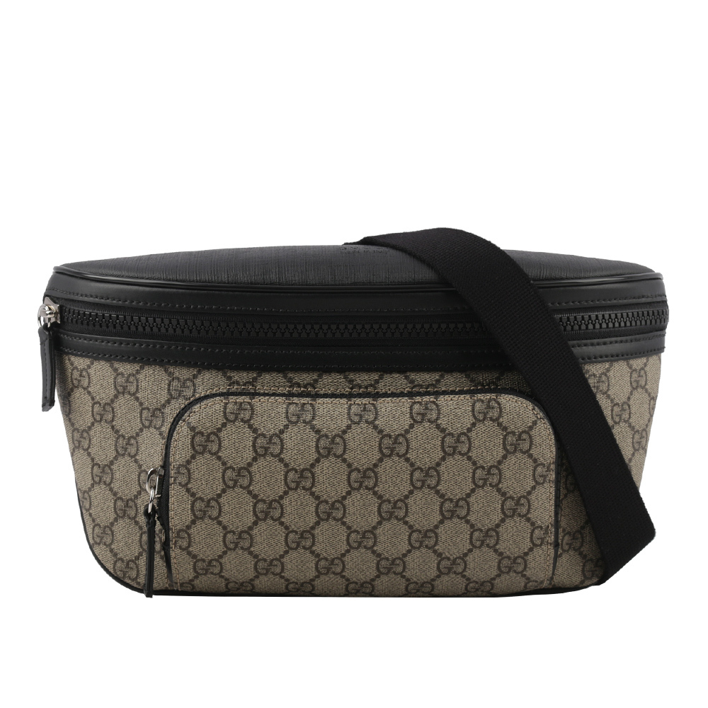 【GUCCI】GG Supreme 塗層帆布及皮革大款腰包