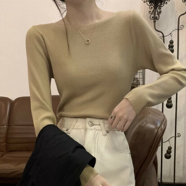 Hot Selling Long Sleeve Sweater (One Size) (Khaki)