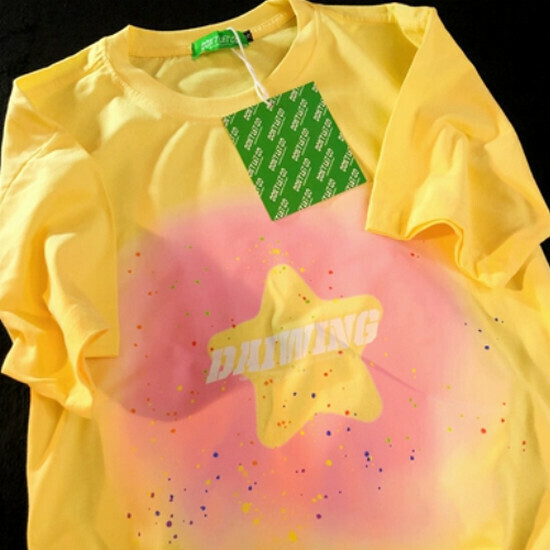 Hot selling sweet and cool star short-sleeved T-shirt [yellow] [S-XL size] (please contact customer service to confirm the delivery size after placing the order)