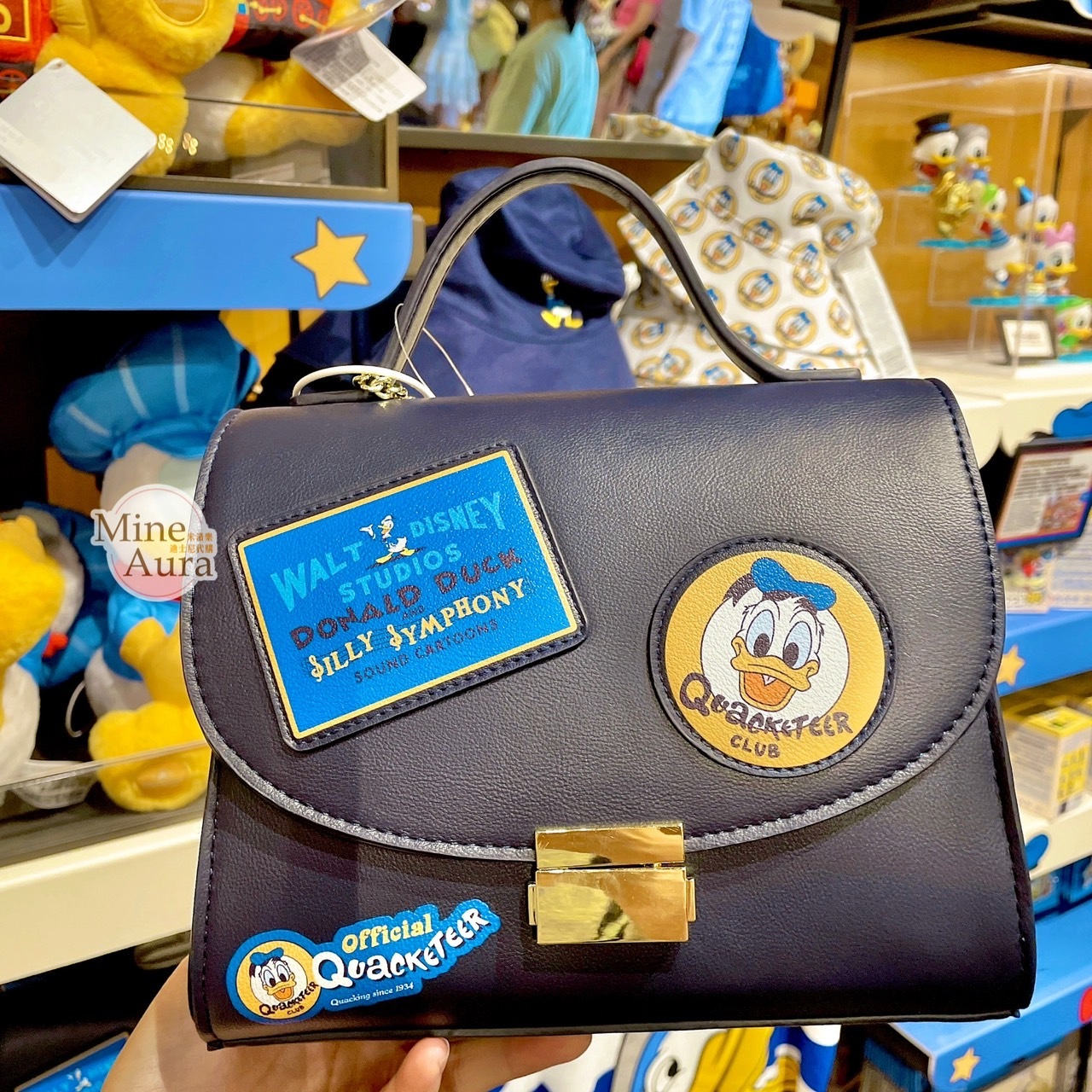 (限時特價) 2024 唐老鴨 Donald 生日系列 90周年 皮質 2way 手提 斜背包 -上海迪士尼樂園