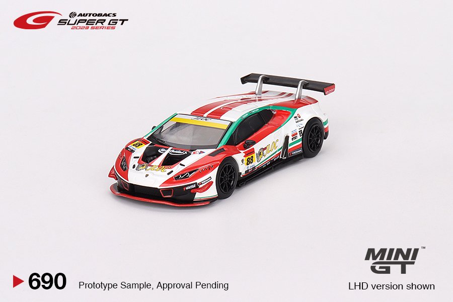 Mini GT 1/64 林寶堅尼 Lamborghini Huracán GT3 EVO #88 "JLOC Lamborghini GT3" JLOC 2023 SUPER GT SERIES / SUPER GT Blister Packaging
