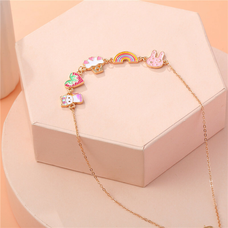 甜美女孩兔兔貓頸鏈