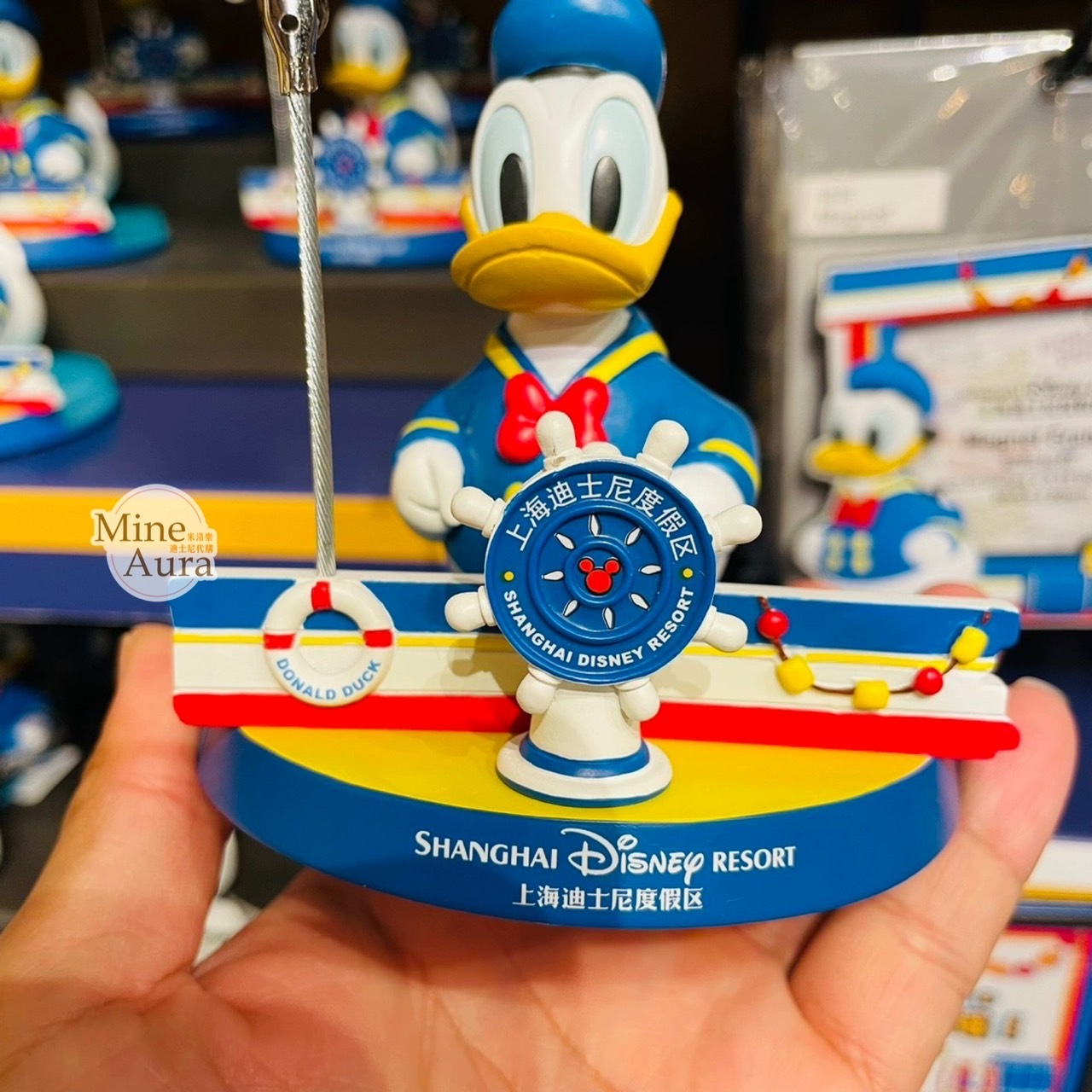 漂浮 唐老鴨 Donald 造型 相片夾 擺飾品 -上海迪士尼樂園