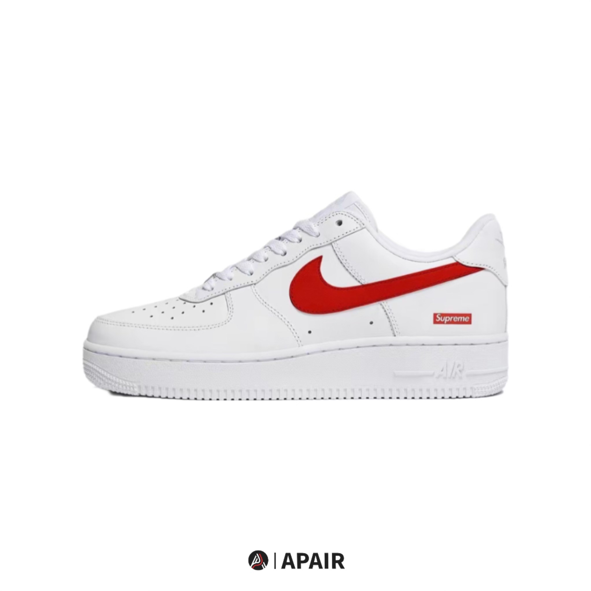 【APAIR】預購 Supreme x Nike Air Force 1 low 白紅 box logo 上海限定 聯名款 CU9225-101