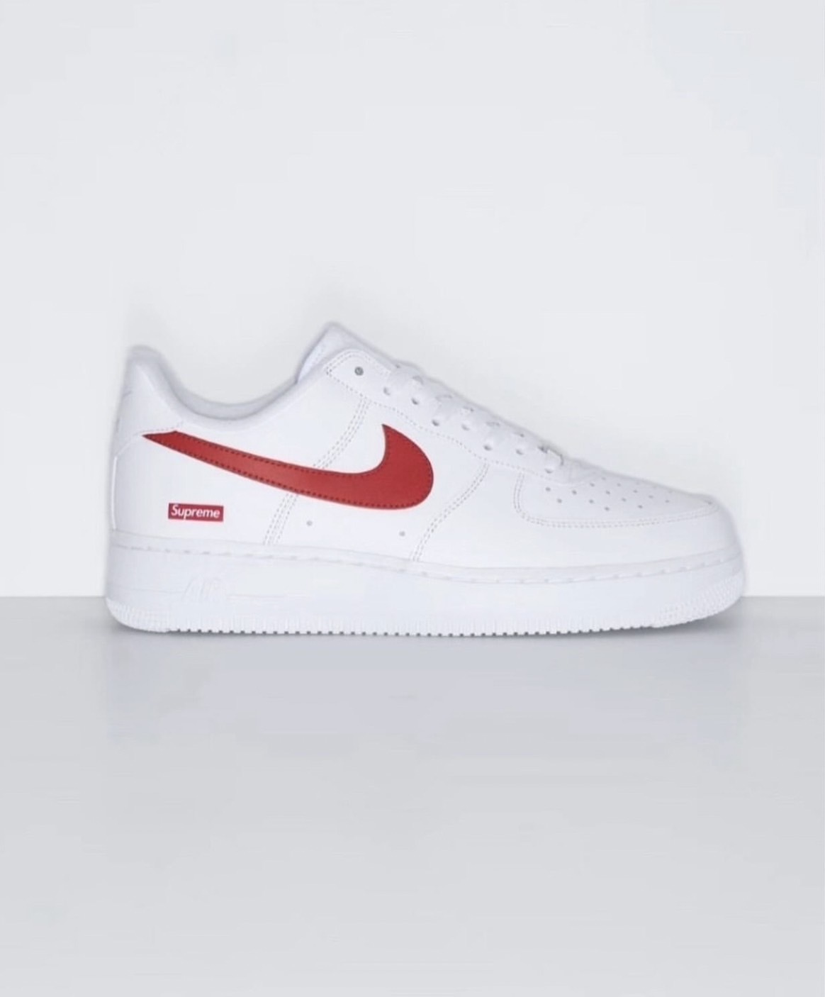 【APAIR】預購 Supreme x Nike Air Force 1 low 白紅 box logo 上海限定 聯名款 CU9225-101