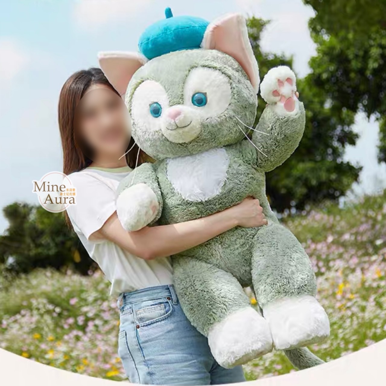 傑拉托尼 畫家貓 Gelatoni L號 超大 娃娃 玩偶 -上海迪士尼樂園