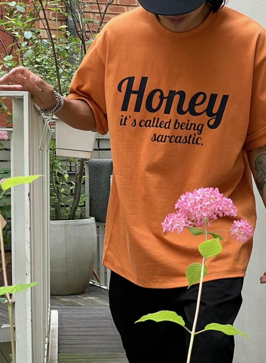 英文字短袖Tee ANSWER-001T