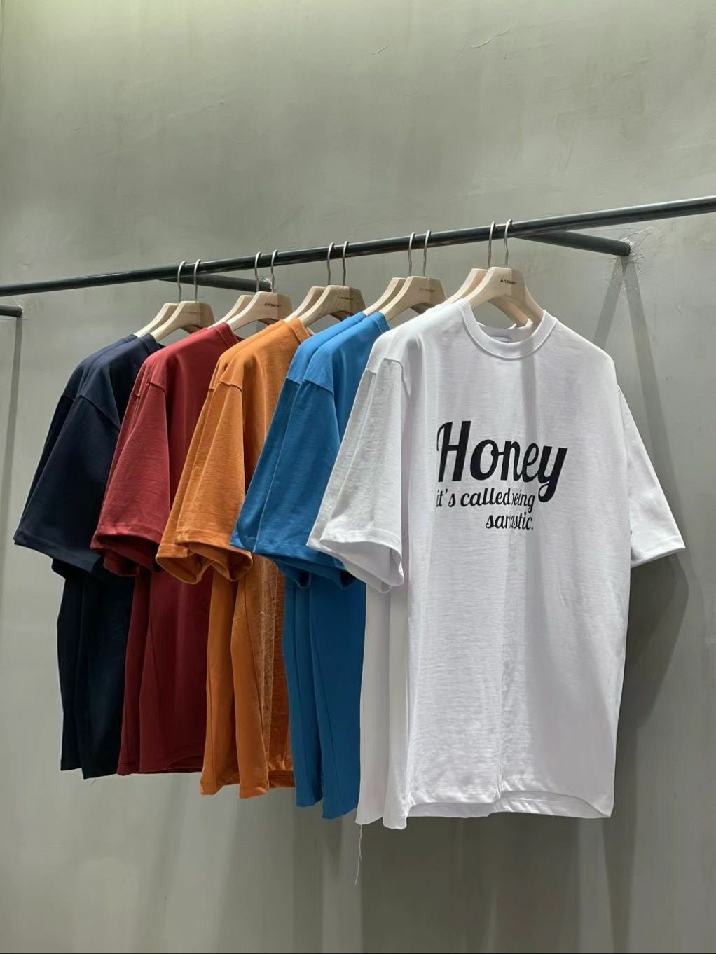 英文字短袖Tee ANSWER-001T