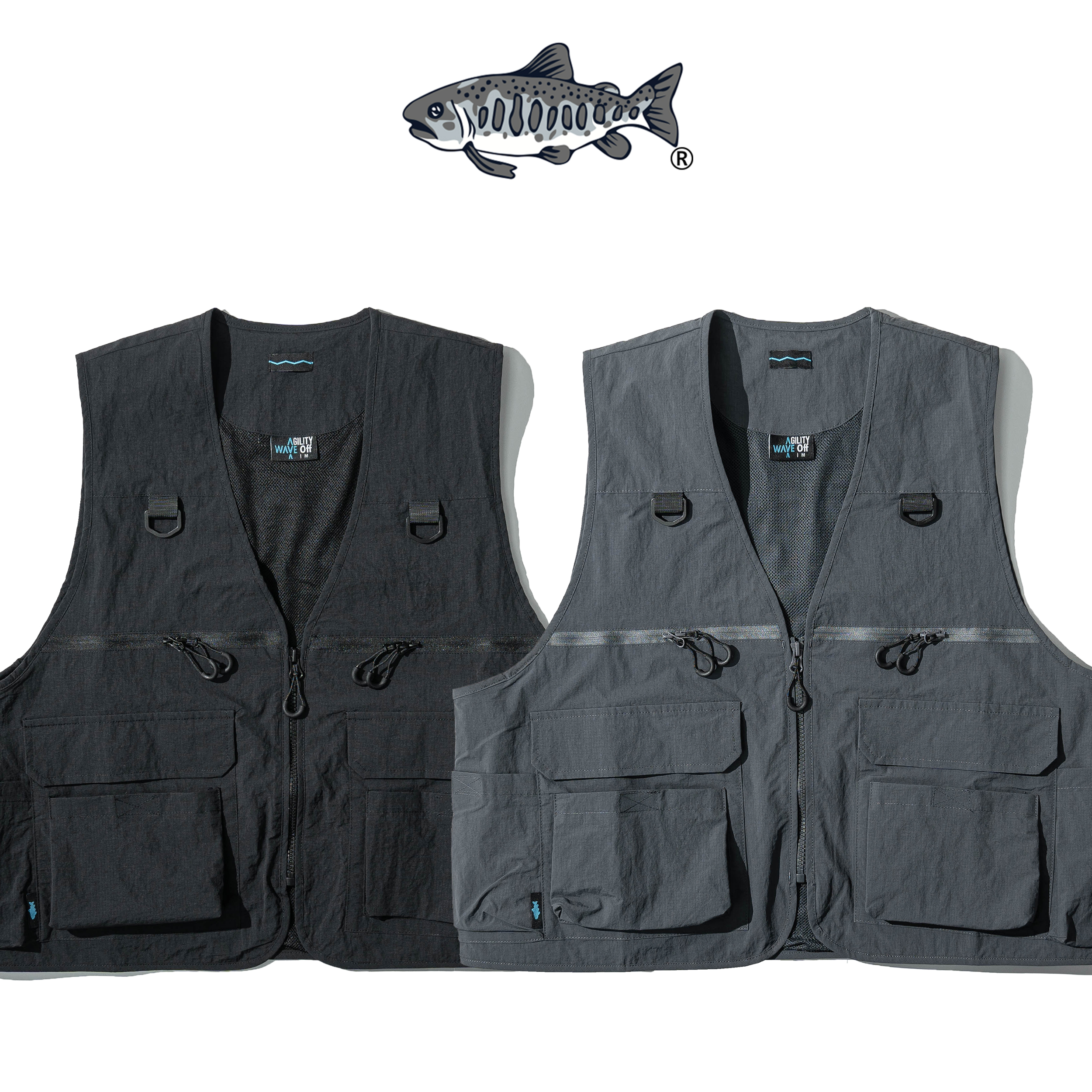 AGILITY x WAVE OFF / Fly Fishing Vest 釣魚 多袋背心 [AG-W03]