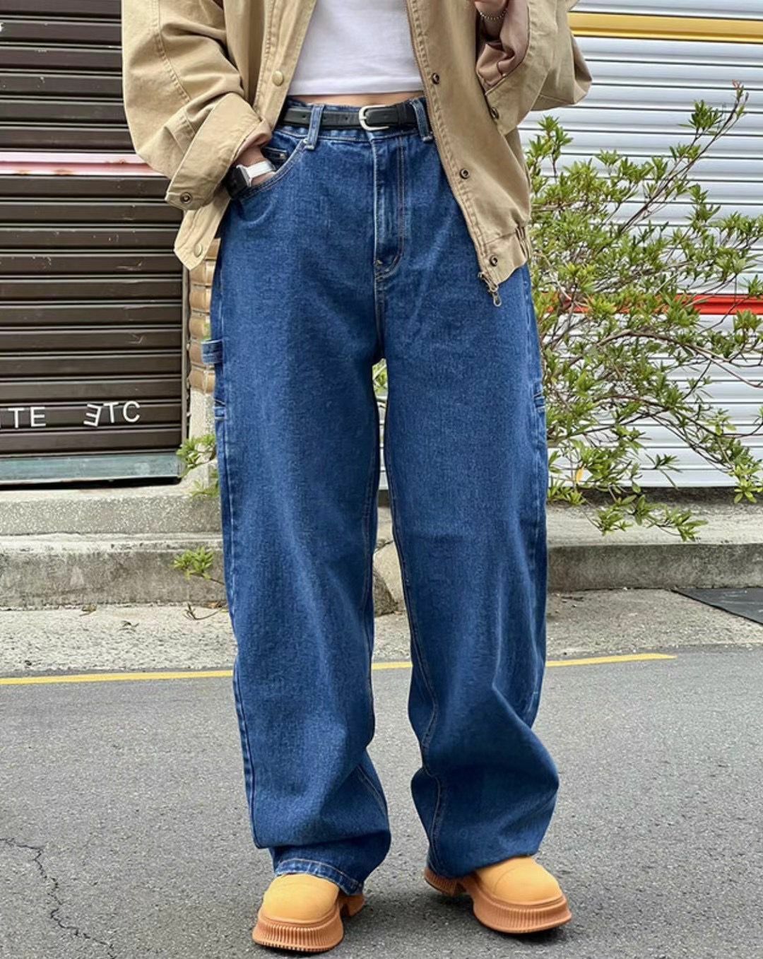 淨色鬆身牛仔褲 ANSWER-002J