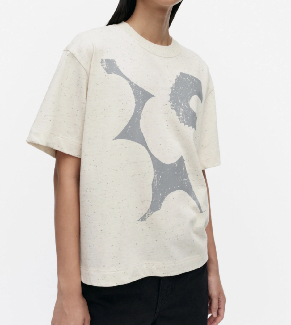 代購預訂 | marimekko Grey unikko Tee|  VEISTO UNIKKO PLACEMENT T-SHIRT