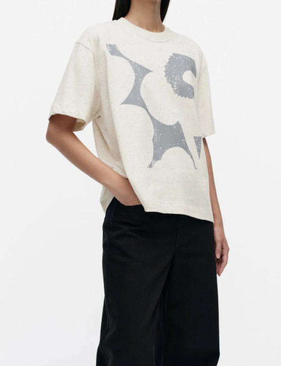 代購預訂 | marimekko Grey unikko Tee|  VEISTO UNIKKO PLACEMENT T-SHIRT