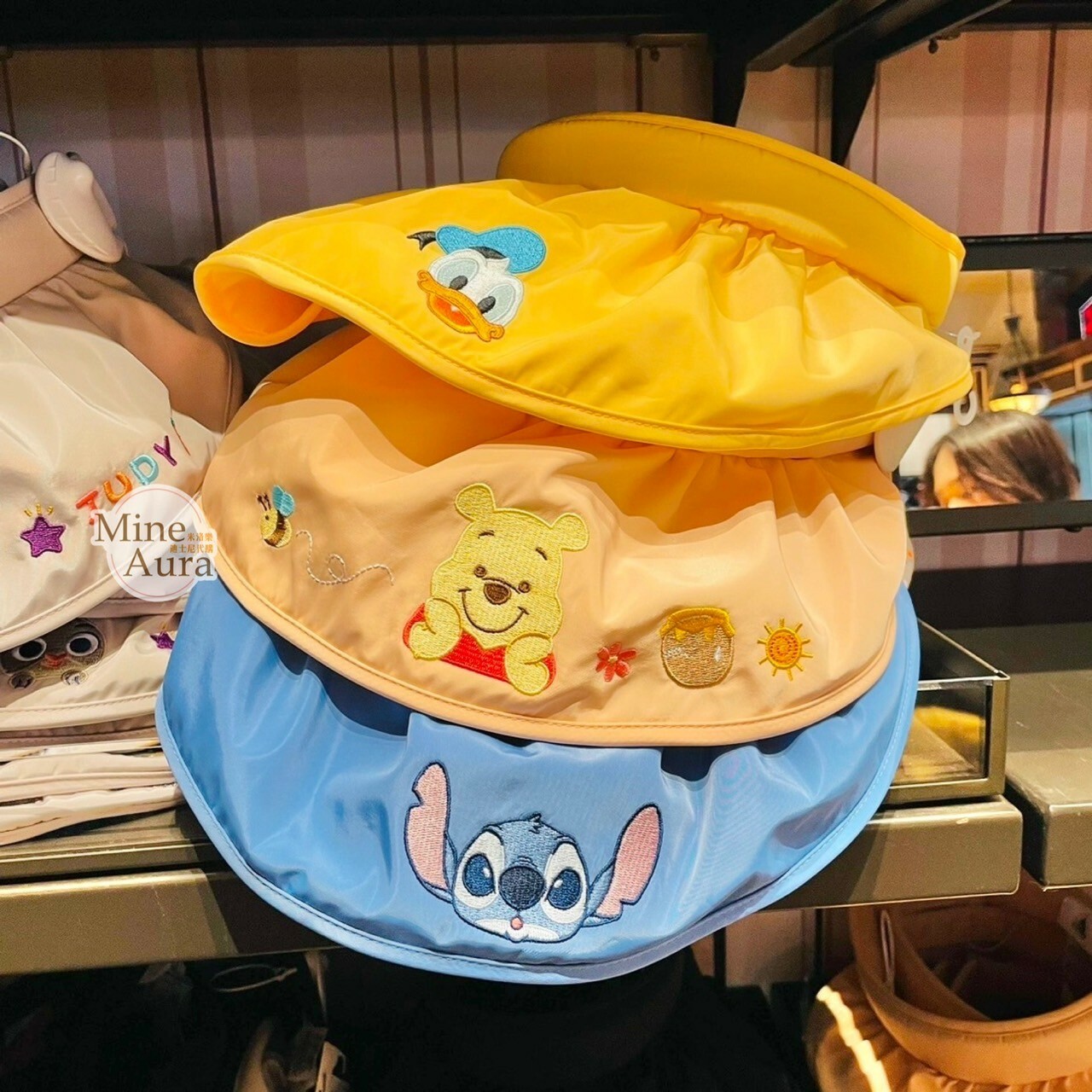 唐老鴨 Donald 刺繡大頭 造型 遮陽帽 帽子 -上海迪士尼樂園