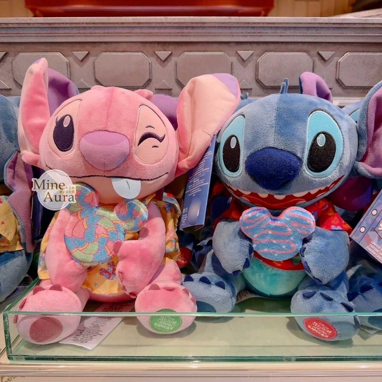 史迪奇 Stitch 安琪拉 Angel 美味小吃 抱米奇頭雪糕 娃娃 玩偶 星際寶貝 Lilo & Stitch -香港迪士尼樂園