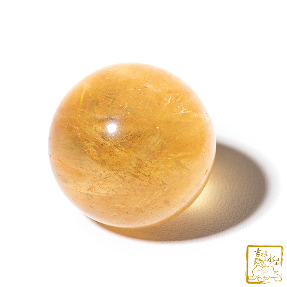 黃冰洲石球 5cm 偏財運