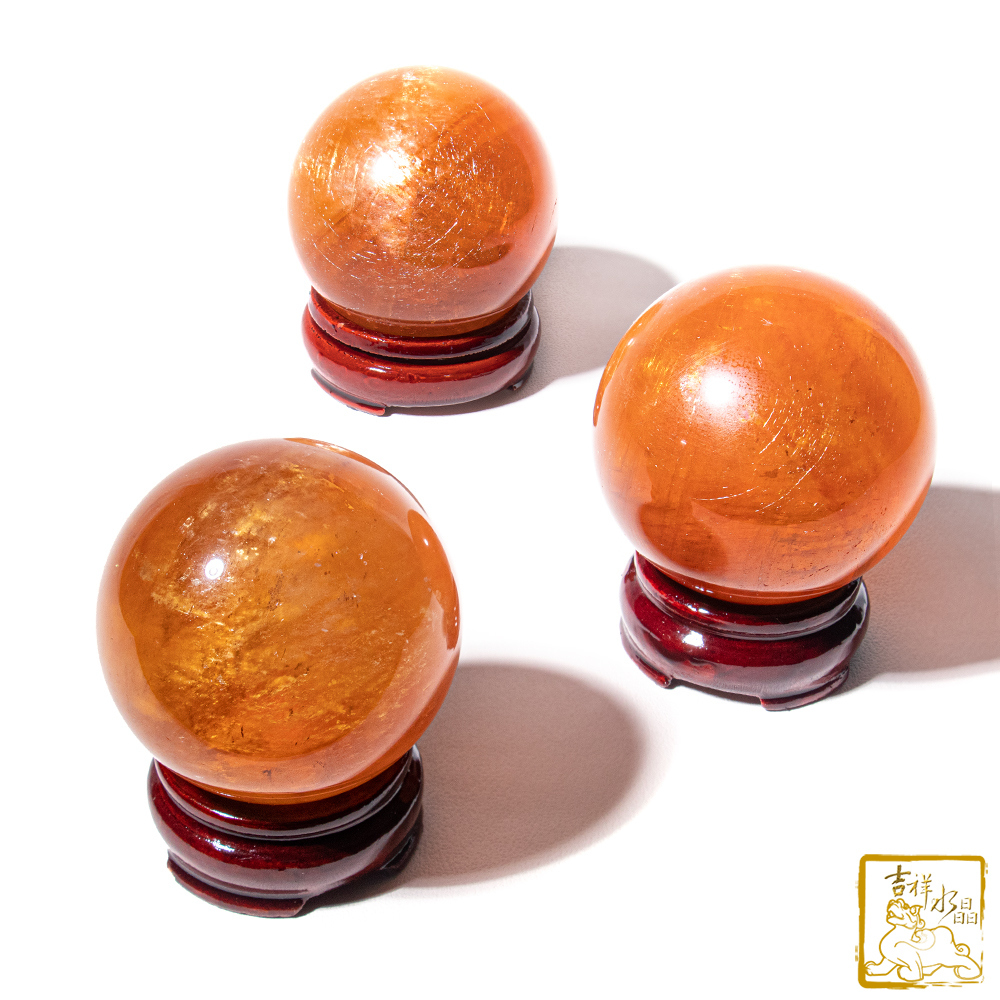 黃冰洲石球 7cm 偏財運