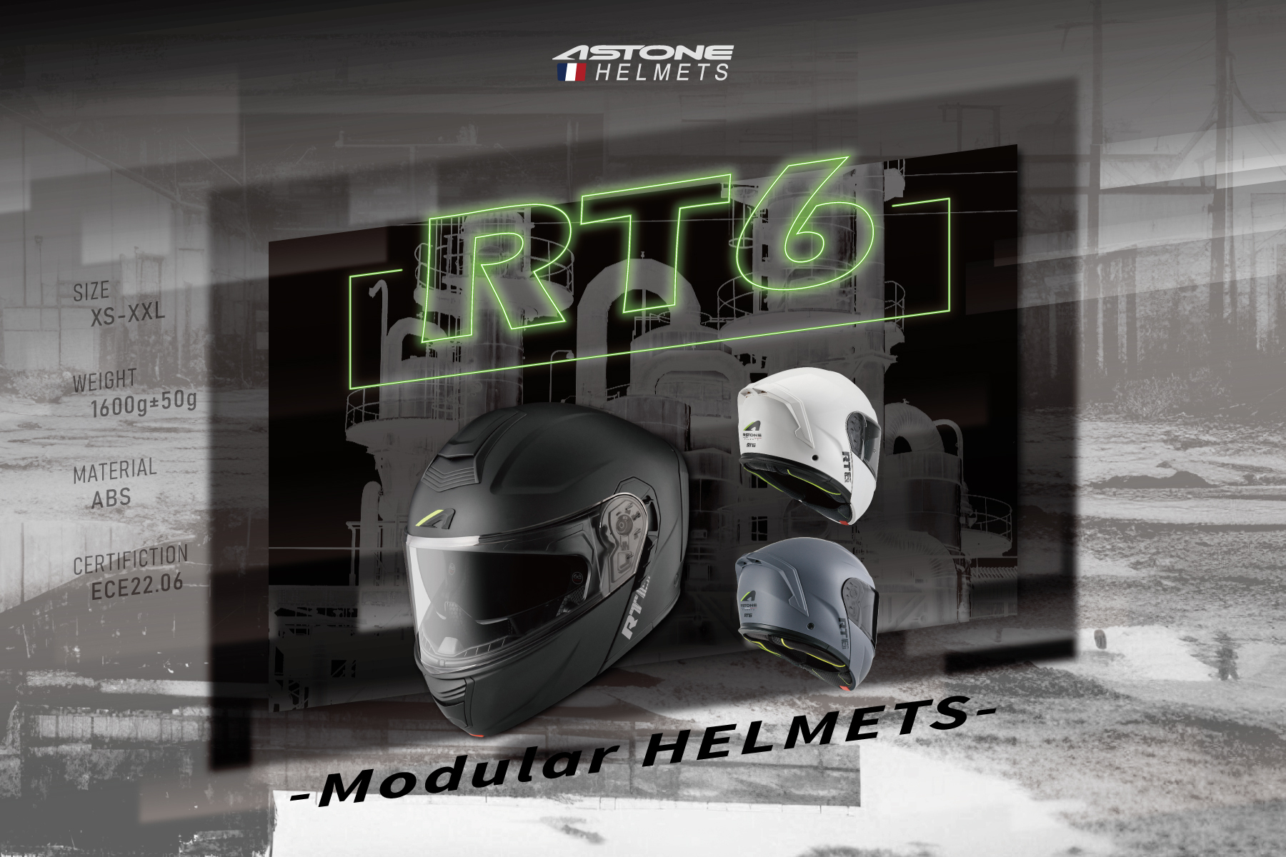 ASTONE RT6 素色 三色 平黑 白 平灰 上掀式 可樂帽