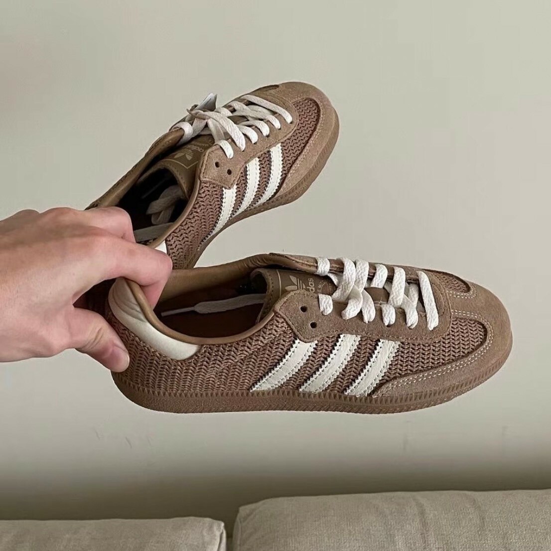 Adidas Samba OG Cardboard 編織可可棕 榛果 卡其 麂皮 焦糖底 復古 德訓鞋