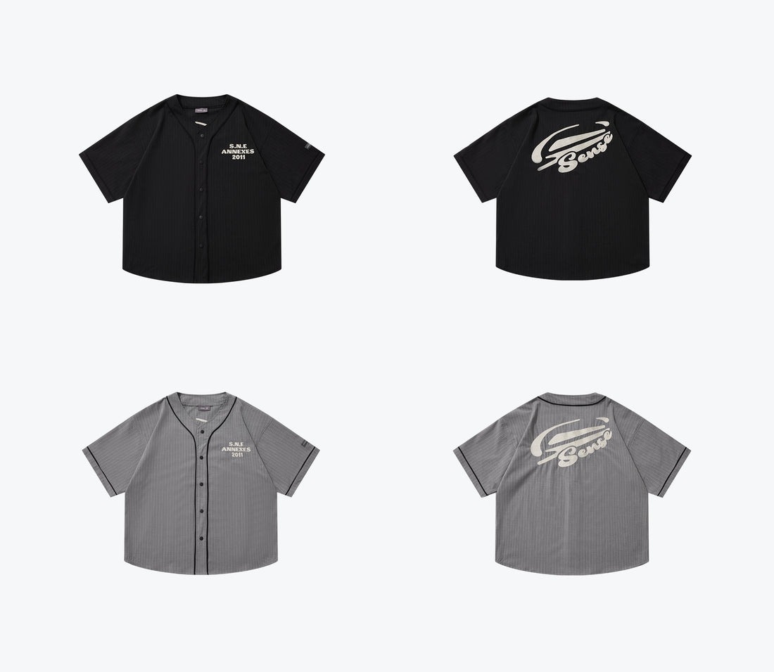 SENSE SS Stripe Baseball Shirt