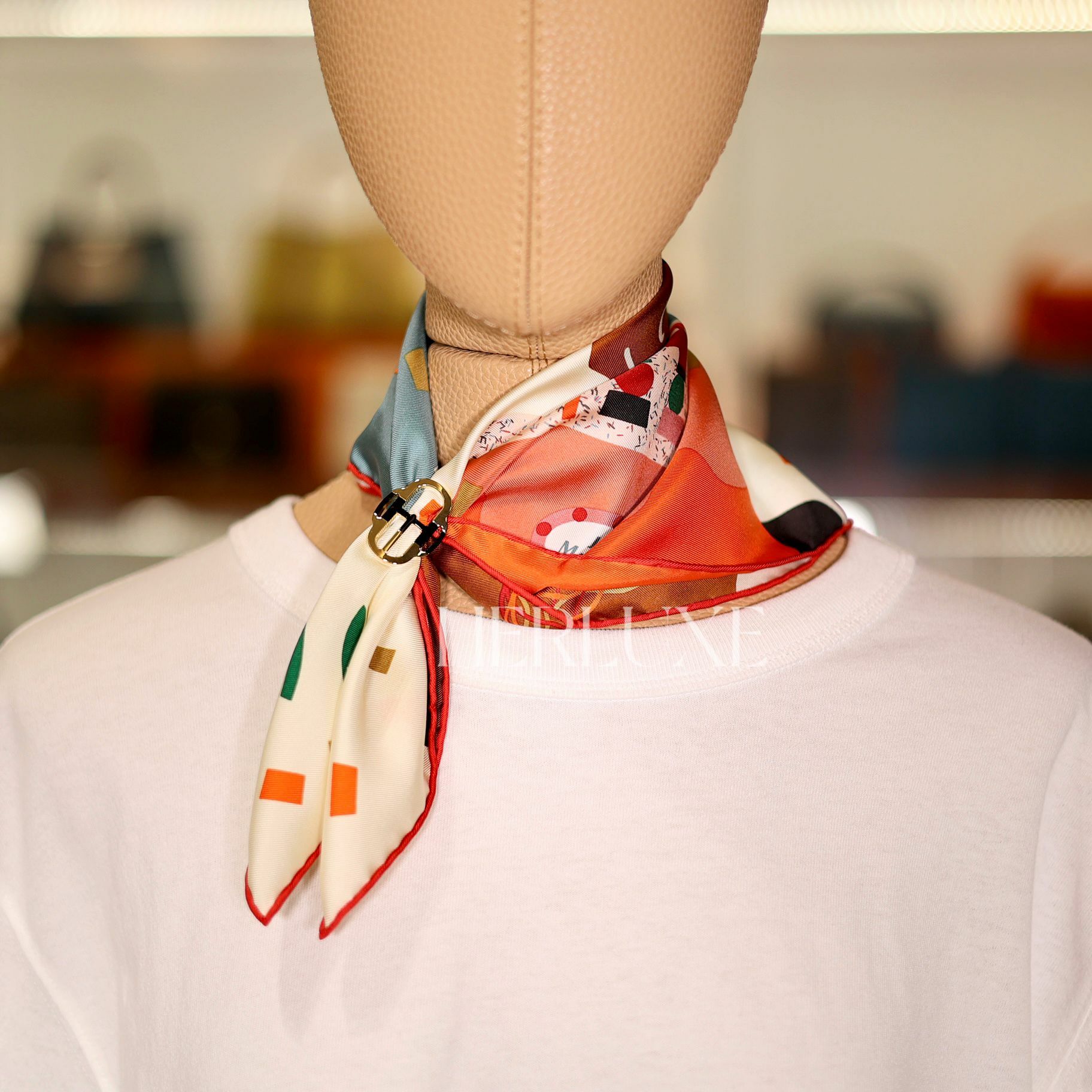 Scarf 100% soie 45x45cm