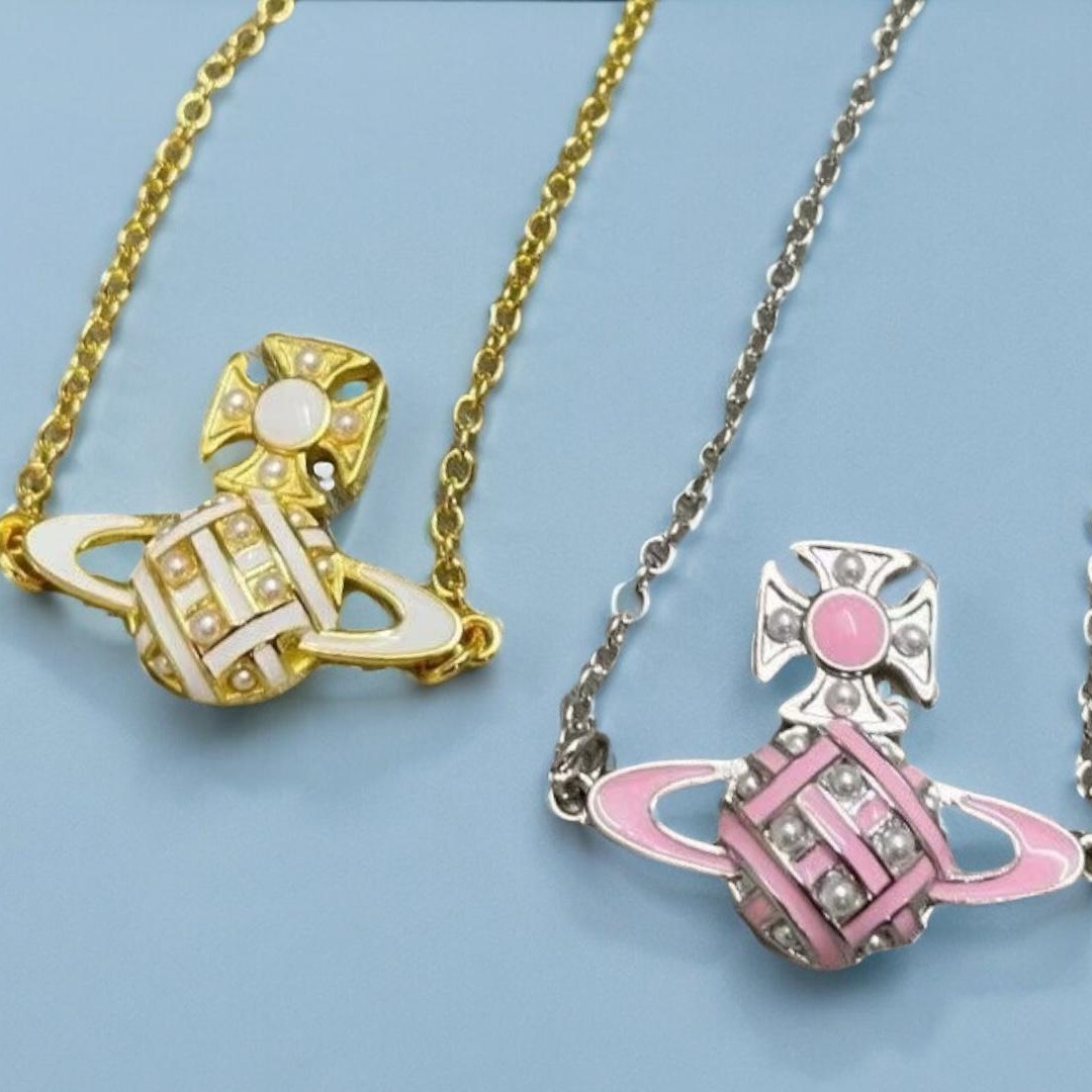vivienne westwood 新款滴膠珍珠土星手鍊
