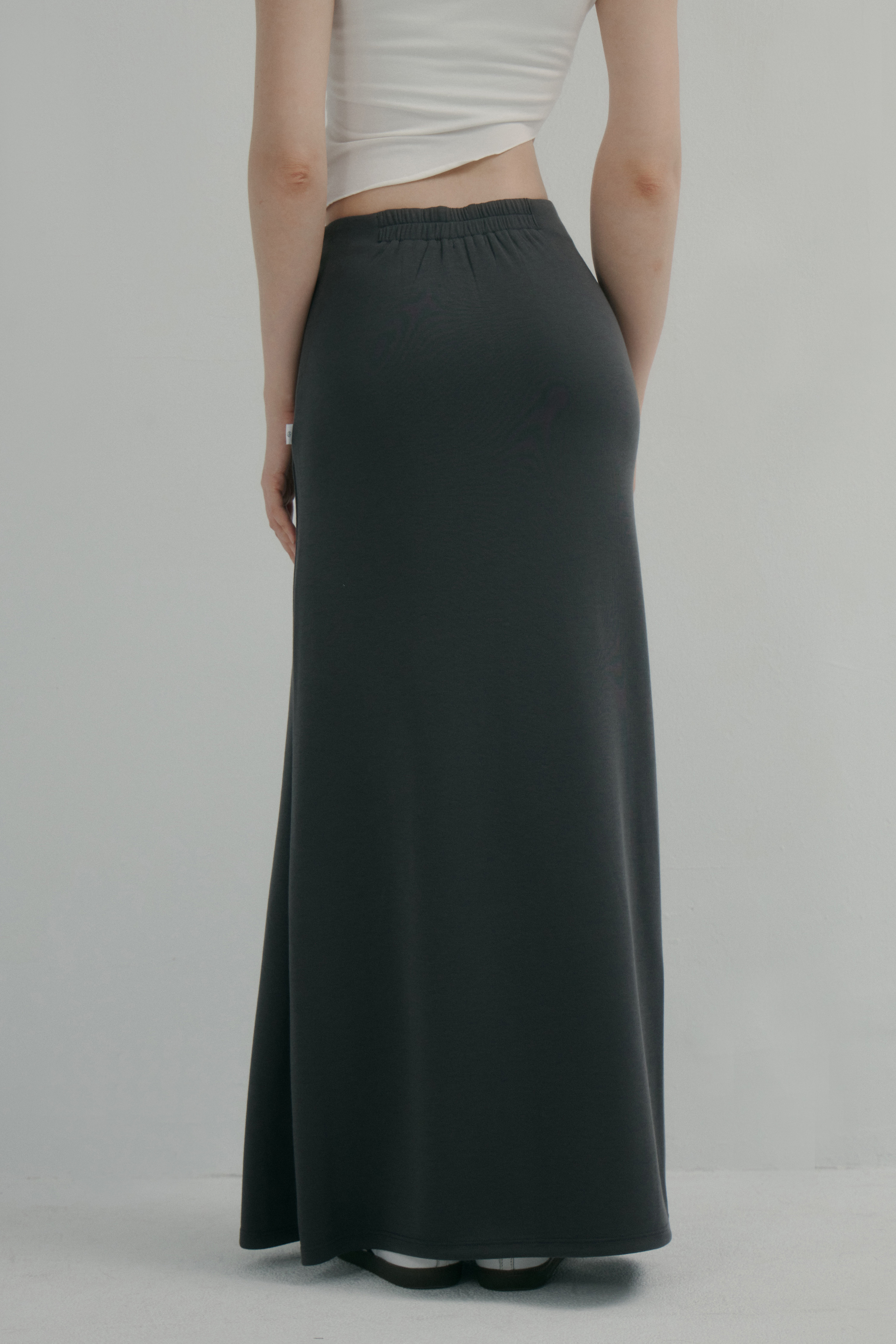 優雅落地魚尾長裙- 鐵灰