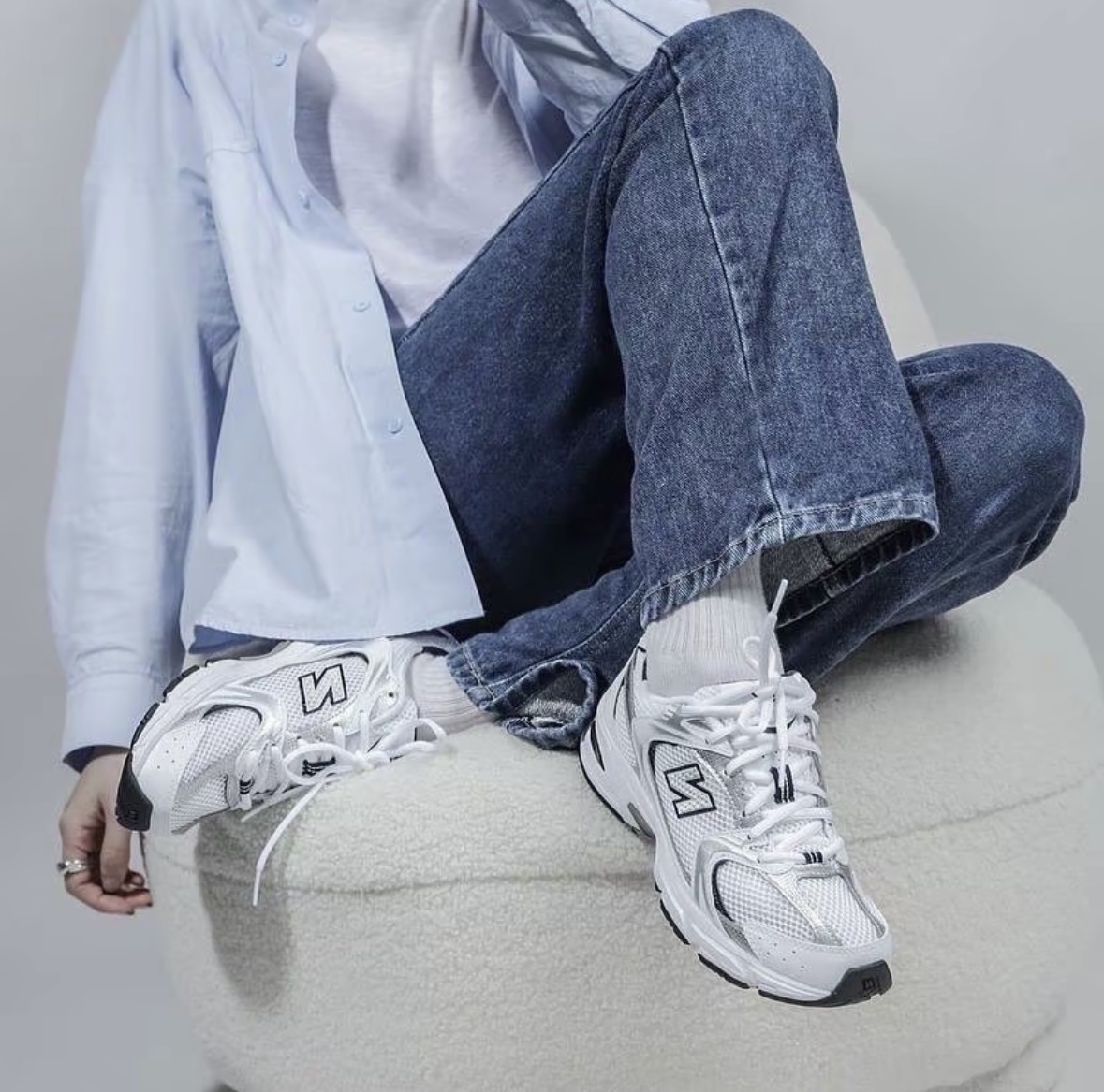 New Balance NB 530 白銀藍色 白銀色 Y2K 復古 老爹鞋 男女款 MR530SG/預購