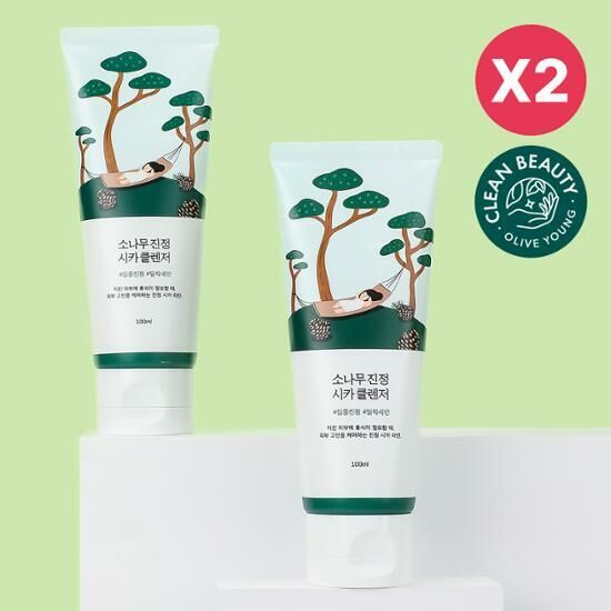 Round Lab Pine Tree Soothing CICA Cleanser 100ml [Olive Young Double Planning Set]