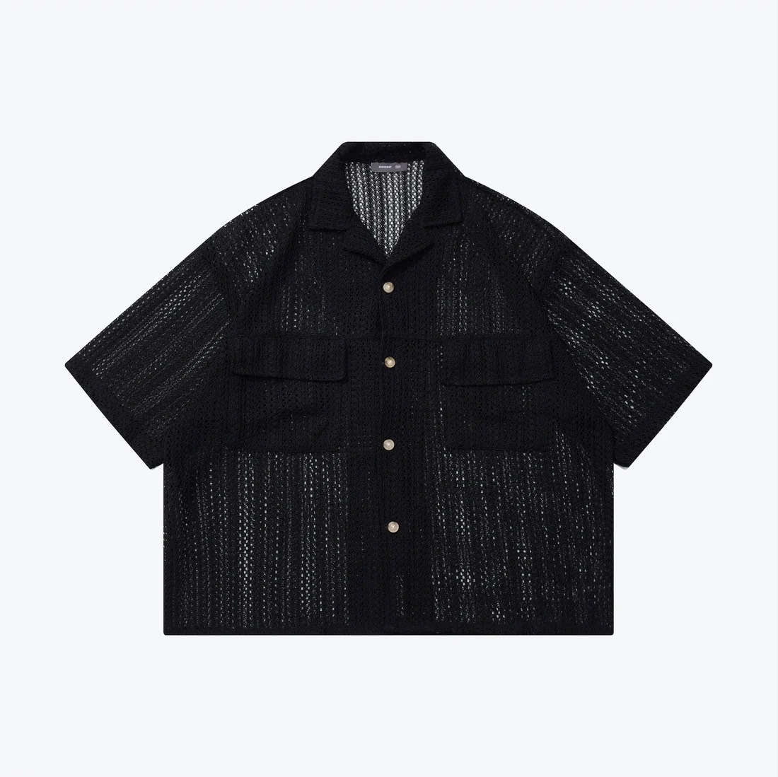 SENSE Open Knit Collar Shirt