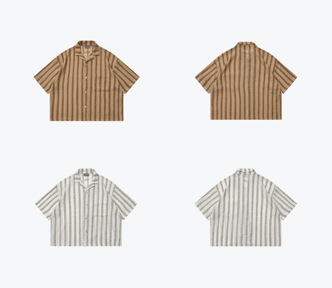 SENSE Pattern Knit Collar Shirt