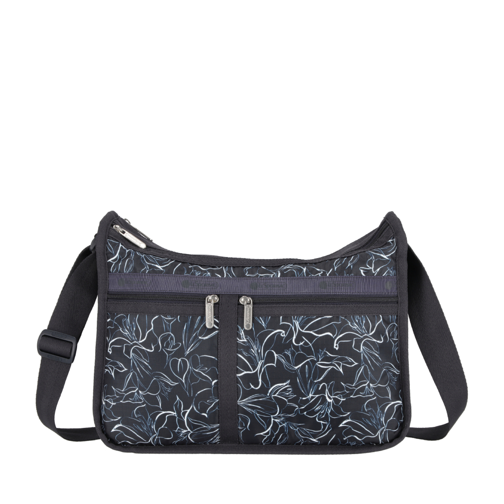 LeSportsac - DELUXE EVERYDAY BAG 奢華斜背包 - 深藍寫意花繪