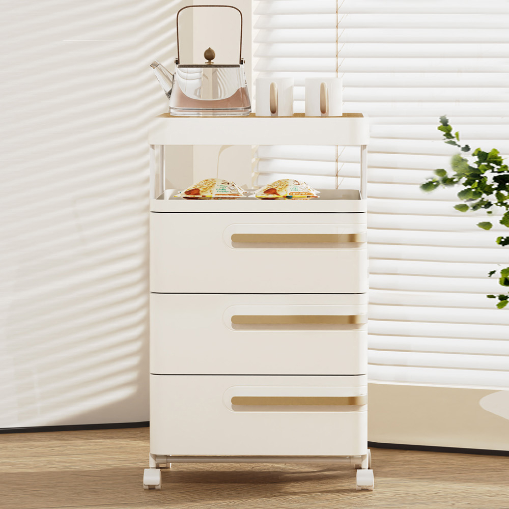 【AOTTO】免安裝輕奢床頭三層抽屜收納櫃(AC-216)