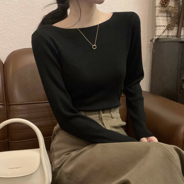 Hot Selling Long Sleeve Sweater (One Size) (Black)