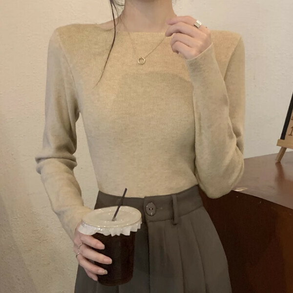Hot Selling Long Sleeve Sweater (One Size) (Oatmeal Color)