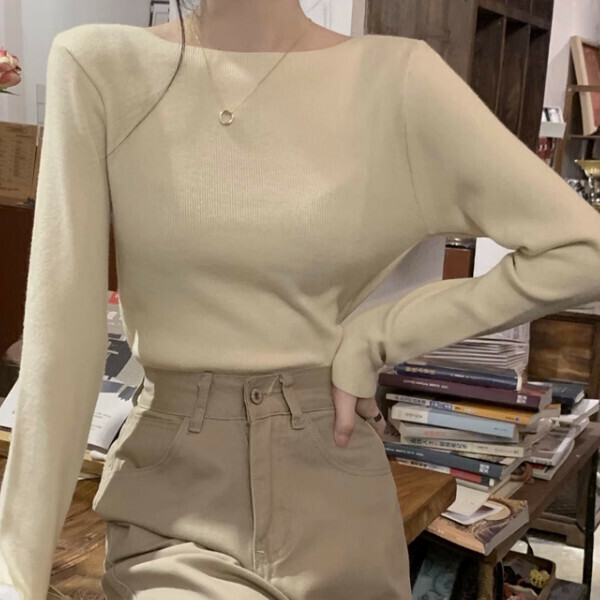 Hot Selling Long Sleeve Sweater (One Size) (Apricot)
