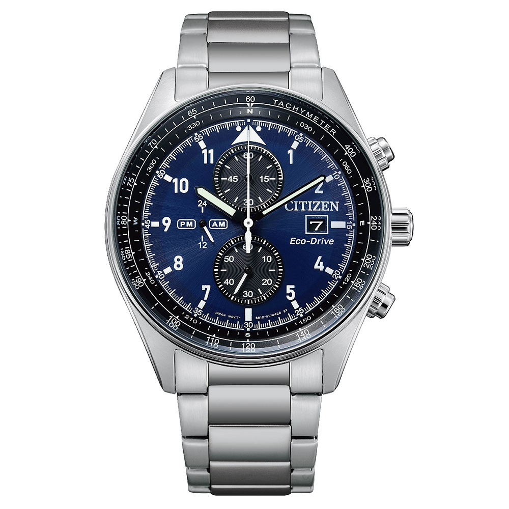 【Citizen 星辰】Chronograph系列 CA0770-81L  藍色 熊貓款 日期顯示 夜光指針 手錶 男錶 -